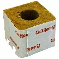 Cultilene 7,5 x 7,5cm. - Bloc de vată minerală pentru înrădăcinarea răsadurilor - 1 buc. (cu o gaura mare)