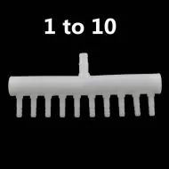 Air and water manifold with 10 outlets