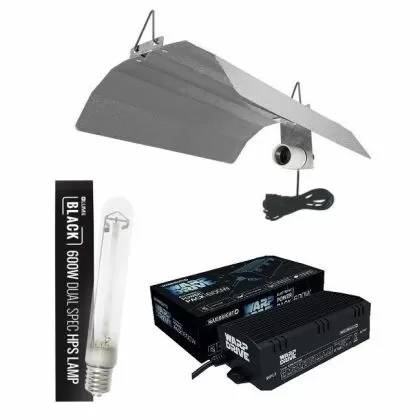 Kit de iluminat pentru plante LUMii Black 600W și Maxibright Warpdrive
