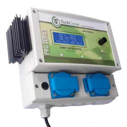TechGrow Clima Control 14A Temperature, Min. and Max. Speed digital controller (2 fans)