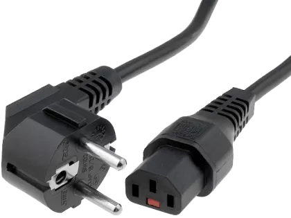 Cablu de alimentare cu conector mamă IEC14, 3x1,5mm² - 2 m. (negru)