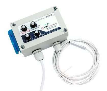 GSE - Controler de temperatură, min. și Max. viteza și histerezis (1 ventilator 10A)