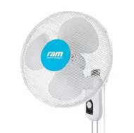 RAM Wall Fan 40cm - Ventilator de perete de circulație, 3 viteze, 40 W