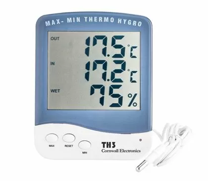 Cornwall TH3 - Digital two-point thermohygrometer with probe