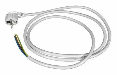 Cablu de alimentare cu mufa Schuko turnata, 3x1.5mm² - 1.5 m. (alb)