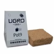 UGRO Pot9 - Bloc de substrat din nucă de cocos presată cu Trichoderma într-o oală de 9 litri