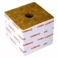 Cultilene 10 x 10cm. - Bloc de vată minerală pentru înrădăcinarea răsadurilor - 1 buc. (cu o gaura mica)