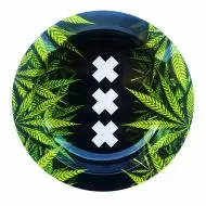 Cea mai bună scrumieră din metal Buds XXX Amsterdam Weed Leaves