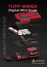 On Balance Tuff-100-BK 100g - Cantar electronic de buzunar rezistent la socuri