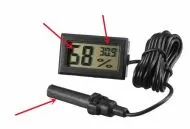 Termohigrometru digital cu sonda de 1,3 m pentru masurarea umiditatii si temperaturii.