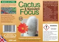 Cactus & Suculente Focus 300 ml. - Îngrășământ pentru cactuși