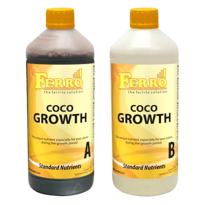 Ferro COCO GROWTH A&B 2x1l. - îngrășământ de creștere (pentru nucă de cocos, pentru apă de la robinet)