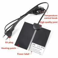 Pad încălzit pentru germinare a semințelor cu dimmer, 45W, 80 x 28 cm