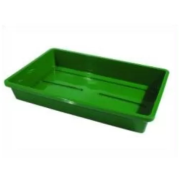 Garden tray without drainage holes, dark green, 38 x 25 x 5.5 cm