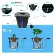 Sistem hidroponic PLANTIT aeros IV master, DWC cu două pompe de aerare