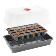 ROOTIT Dry Peat Free 24 Cell Propagator Kit - Kit de înrădăcinare și răsad (cu 24 de prize)