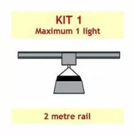 Reflector rail with electric motor 220 cm