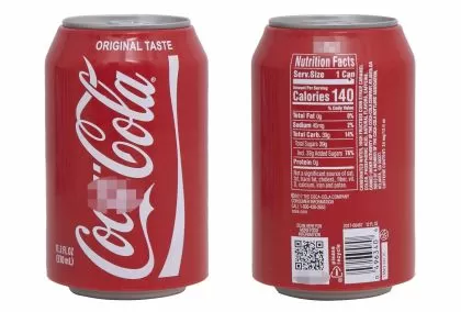 Husă de silicon camuflaj cu imitație de doză de cola de 330 ml