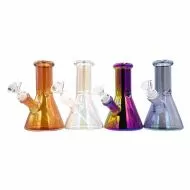 Glass Bong with reflective effect15.6 cm Color Rose