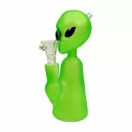 Alien Figure Green Bong Thick Glass 17cm