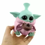 Alien Pink Silicone Bong with Removable Pieces 13cm