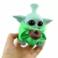 Alien Green Silicone Bong with Removable Pieces 13cm
