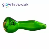 Green Glass Pipe Glow in The Dark 10cm