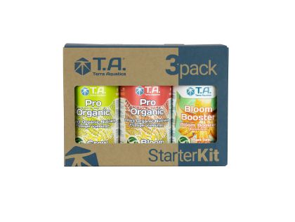 T.A. Pachet de 3 set Pro Organic Starter Kit - set de îngrășăminte organice (pentru sol, cocos și hidro)