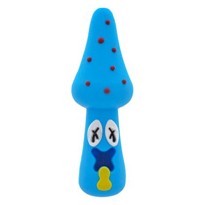 Mushroom Silicone Pipe Blue 10cm