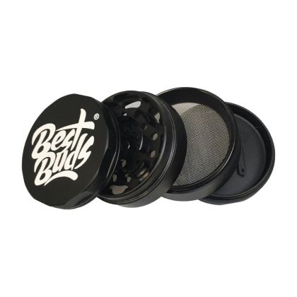 Best Buds Mighty Râșniță din aluminiu cu 4 piese, 60 mm, neagră