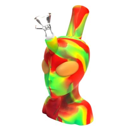 Bong din silicon cu cap de extraterestru Rasta 20cm