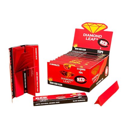 Diamond Leaf King Size Slim Roșu