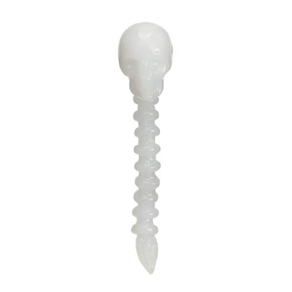 White skull glass dabber