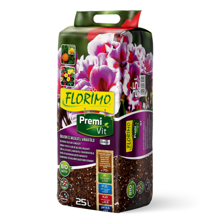 FLORIMO PremiVit pământ pentru flori de Muscat și de balcon - 25l.