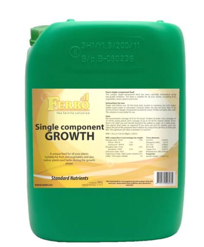 FERRO Îngrășământ cu o singură componentă pentru creștere (în sol / hidro, pentru apă de la robinet)