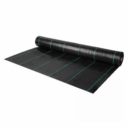 Prelată (agrotextilă) din material textil țesut împotriva buruienilor 70g. PP negru UV, 1.1m x 100m