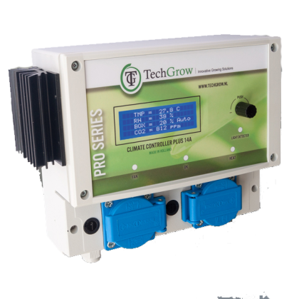 TechGrow Clima Control Plus 14A - Controler digital pentru 1 ventilator si 1 dispozitiv de incalzire