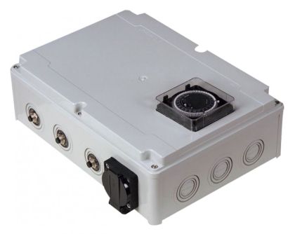 Davin DV33 12x600W - Timer Box cu 3 prize pentru un total de 12 lămpi, cu 3 circuite