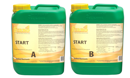 Ferro START A&B 2x5l. - ingrasamant pentru hranirea initiala (in sol/hidro, pentru apa de la robinet)