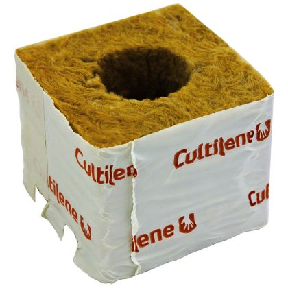 Bloc de vată minerală Cultilene 7,5x7,5cm cu orificiu mare 1 buc.