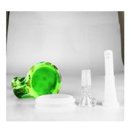 Bong din silicon desene animate verde 13cm