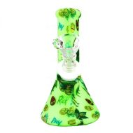 Bong din silicon desene animate verde 13cm