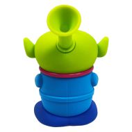 Bong din silicon cu 3 ochiuri, detașabil, Alien Green, 14cm