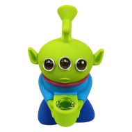 Bong din silicon cu 3 ochiuri, detașabil, Alien Green, 14cm