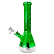 Bong din sticlă Weed Leaves Verde 25cm