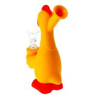 Bong din silicon Pui Portocaliu 18cm