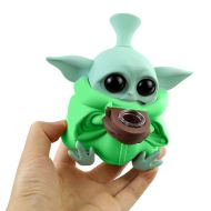 Bong din silicon detașabil Green Yoda 13mm.