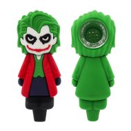 Pipă din silicon Clovn Joker Roșu 10.50cm