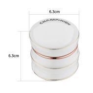 Set de 4 piese Grinde Champ din porțelan înalt, alb, din metal Lussosen - 63 mm.