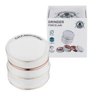 Set de 4 piese Grinde Champ din porțelan înalt, alb, din metal Lussosen - 63 mm.